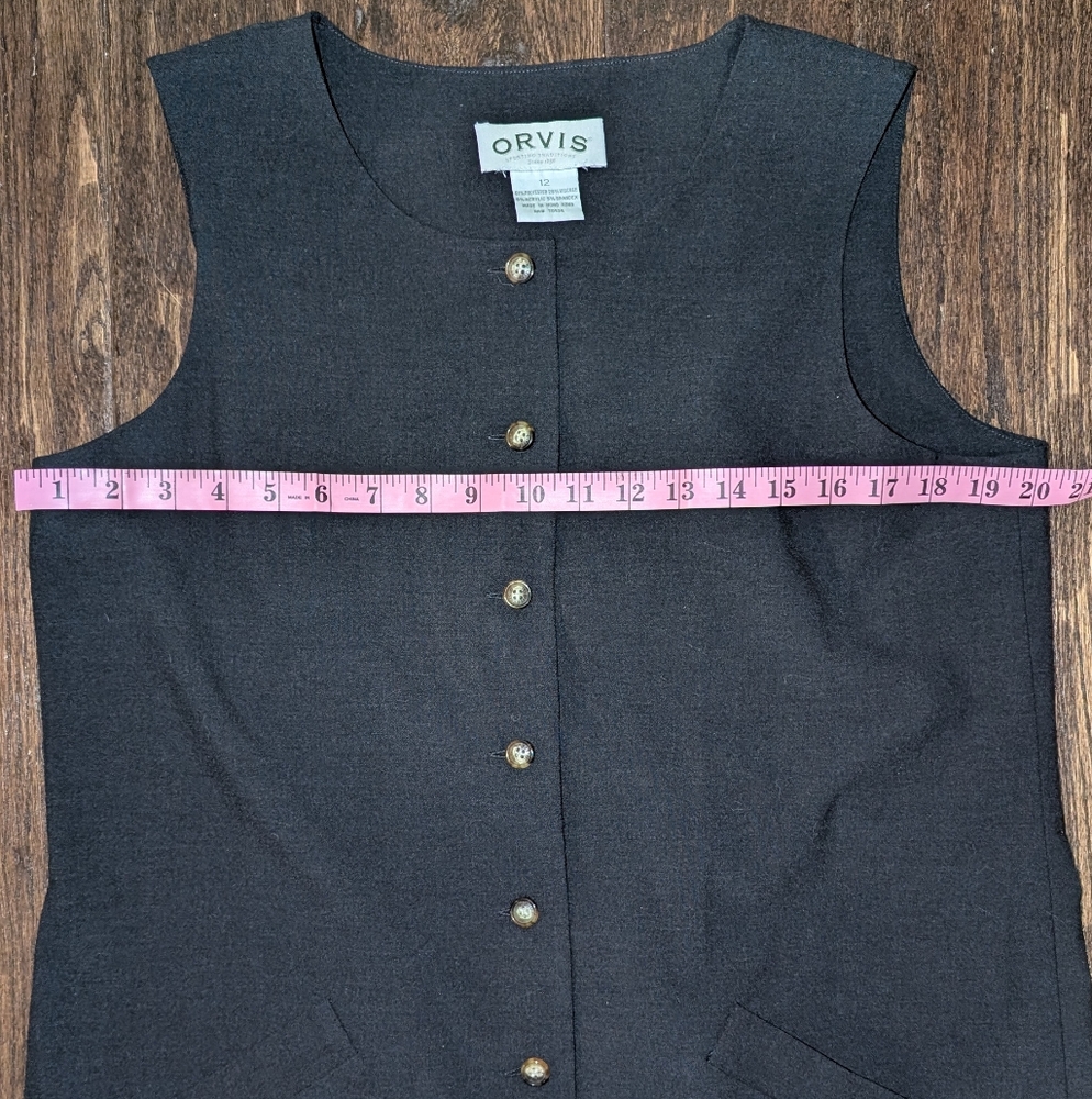 Orvis Charcoal Gray Sleeveless Button-Down Dress - Picture 7 of 8